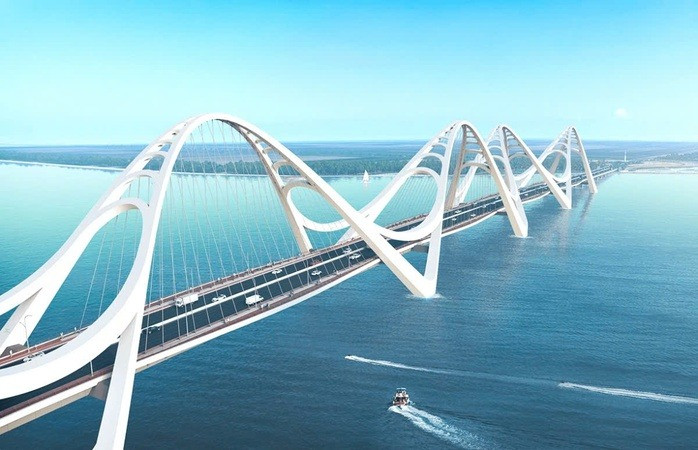 Miền Tây sắp có cầu vượt vịnh 3.900 tỷ, kiến trúc lấy cảm hứng từ mái tóc nữ anh hùng bất khuất- Ảnh 1.