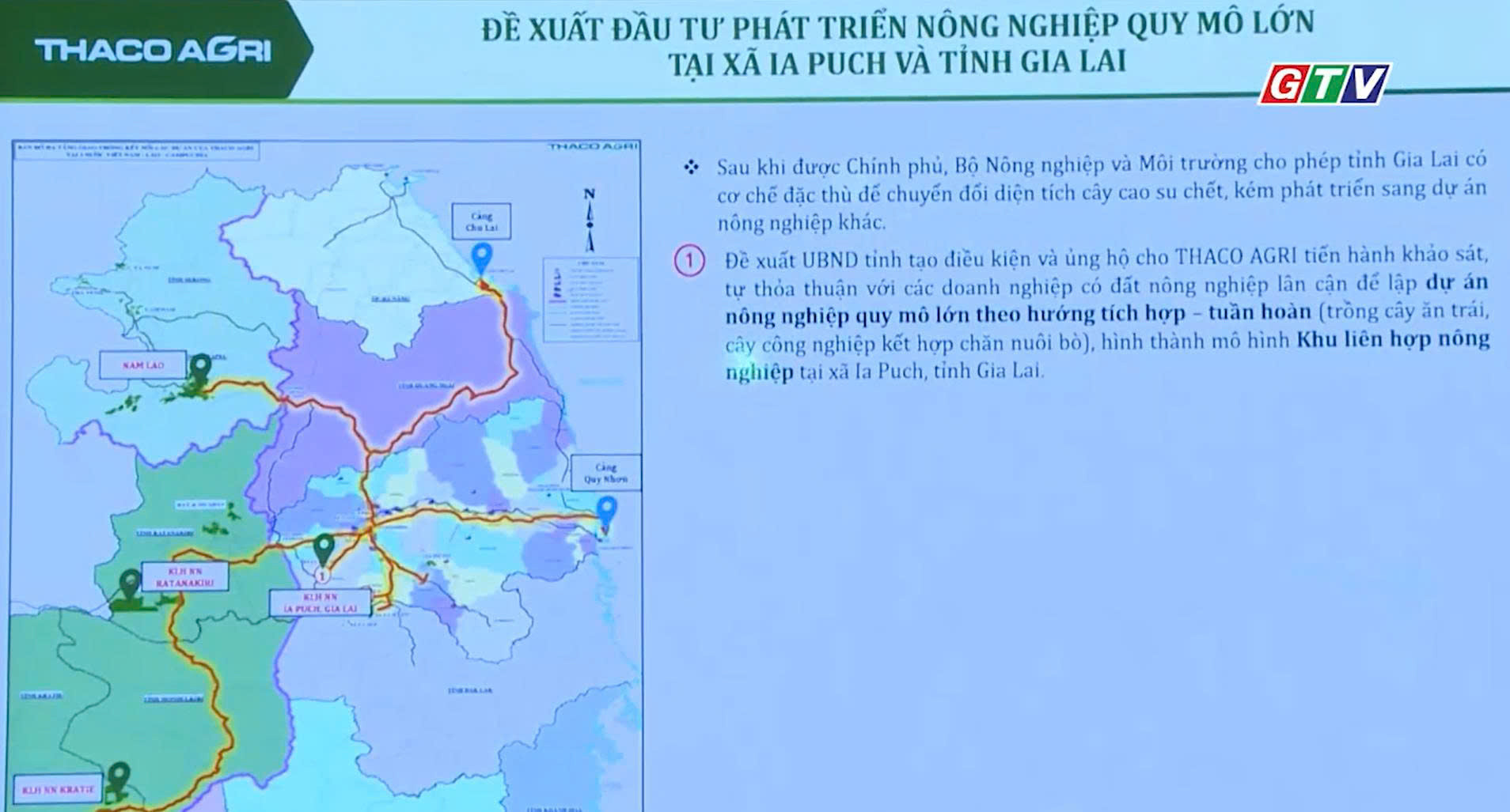 THACO đề xuất đầu tư một số dự án tại tỉnh Gia Lai. Nguồn ảnh: Gia Lai TV