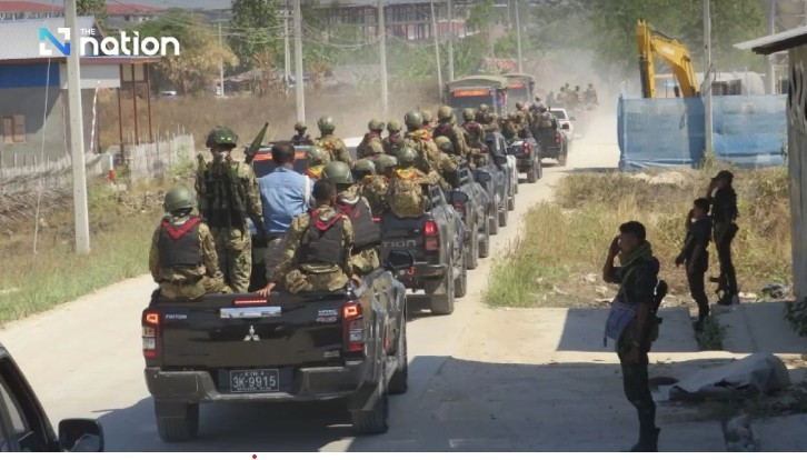 Các lực lượng Myanmar triển khai chiến dịch truy quét ổ lừa đảo. (Ảnh: The Nation) lua-dao-2.jpg