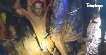 Sập quả đồi, vùi lấp hoàn toàn 6 nhà dân