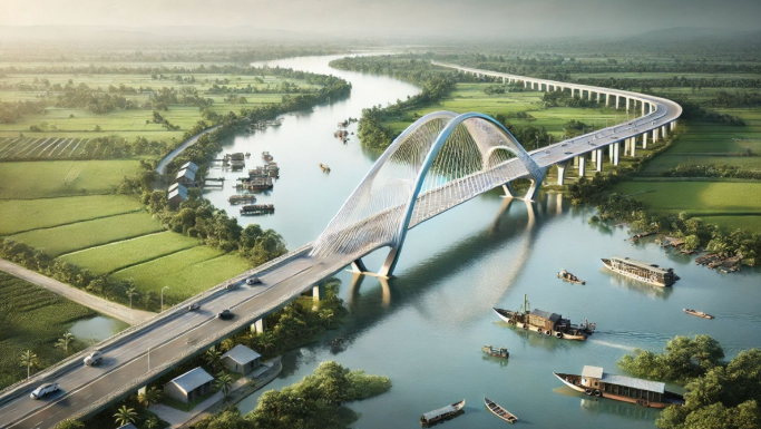 Sắp khởi công cầu vượt sông gần 600 tỷ tại Nam Định cũ- Ảnh 1.