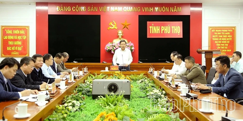 Hình ảnh tại buổi làm việc. Nguồn ảnh: Báo Phú Thọ
