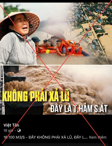 Tin giả tạo bởi AI về lũ lụt miền Trung với tần suất liên tục nhằm xuyên tạc, công kích chính quyền