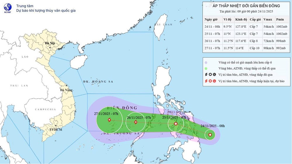 Xuất hiện áp thấp nhiệt đới - ảnh 1