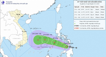 Bão số 15 sẽ liên tục tăng cấp khi vào Biển Đông