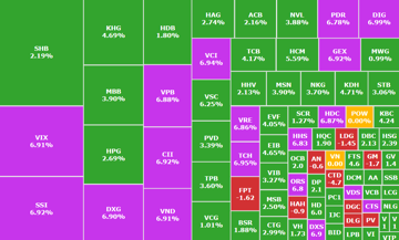 Khối ngoại mua ròng gần 1.200 tỷ trong phiên thị trường 'xanh tím', cổ phiếu vừa chiết khấu 30% được gom mạnh