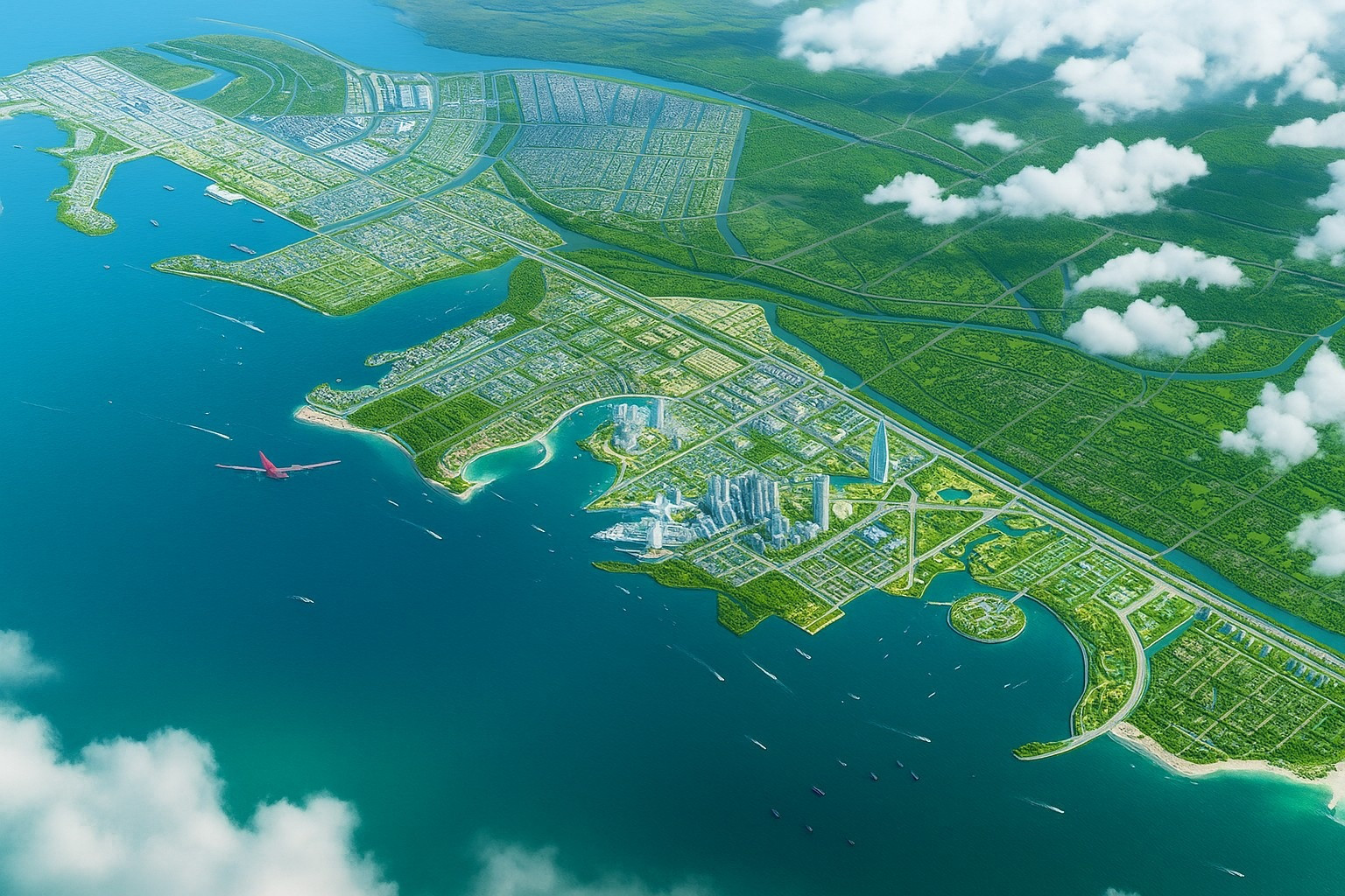 Khu kinh tế ven biển Ninh Cơ. Nguồn ảnh: Internet