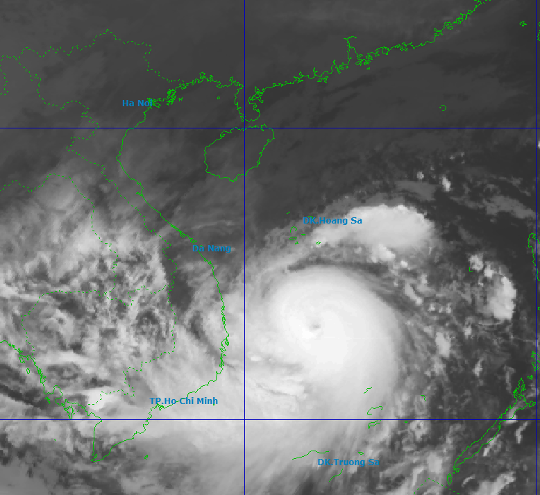 Ảnh vệ tinh chụp bão Kalmaegi lúc 6h sáng nay. vung-may-bao6h.png