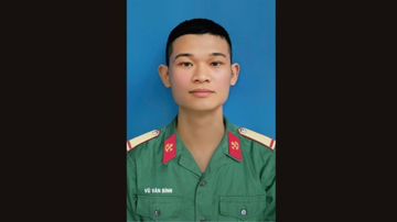 Chiến sĩ Vũ Văn Bình hy sinh khi làm nhiệm vụ