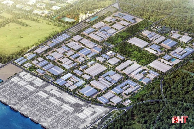 Phối cảnh Dự án đầu tư xây dựng và kinh doanh kết cấu hạ tầng KCN Vinhomes Vũng Áng