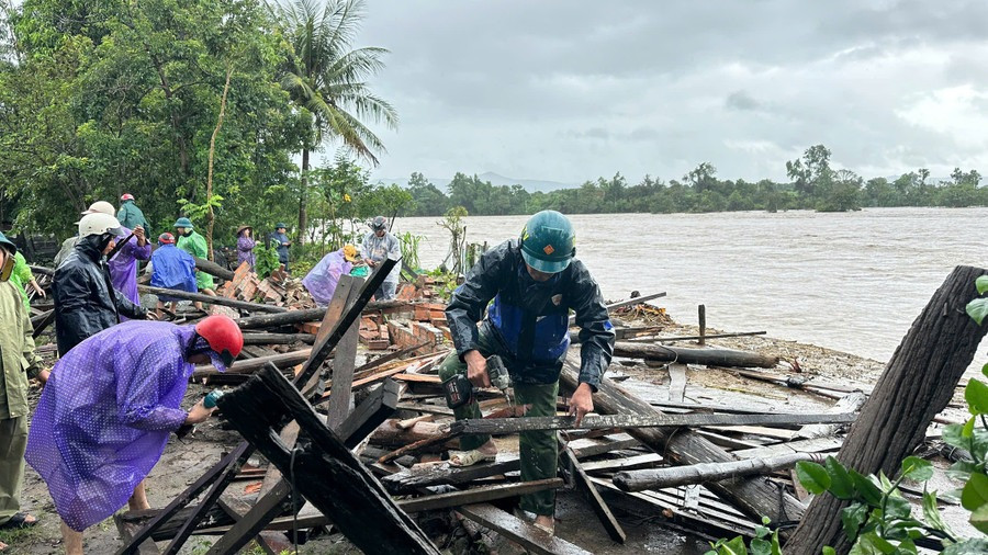 Khu vực bị thiệt hại do mưa lũ. Nguồn ảnh: Báo Gia Lai