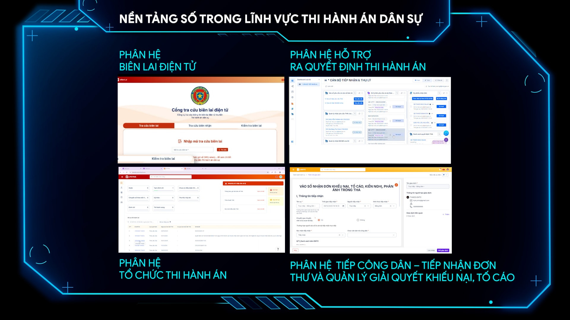 Bốn phân hệ nghiệp vụ được xây dựng bằng công nghệ Make in Vietnam