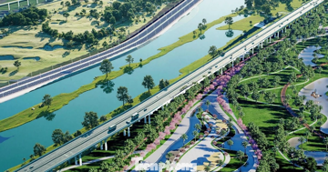 Hình ảnh thiết kế trục Đại lộ cảnh quan sông Hồng hơn 850 nghìn tỷ đồng