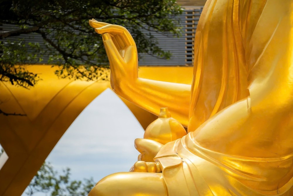 Chiêm ngưỡng tôn tượng Đức Phật phủ sơn nhũ vàng 24k, sắp được an vị trên 'nóc nhà Nam Bộ' - ảnh 3