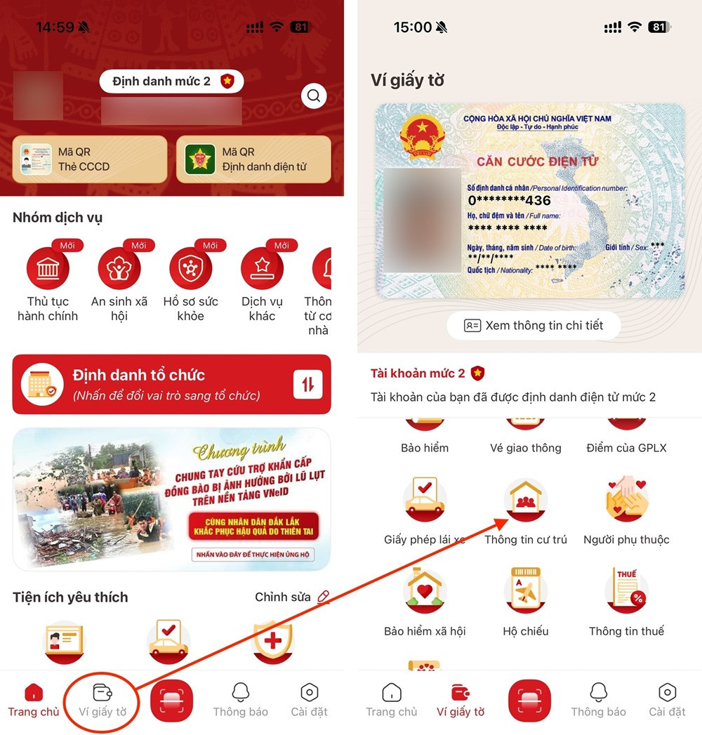 Chi tiết cách cập nhật thông tin cư trú trên VNeID - ảnh 3