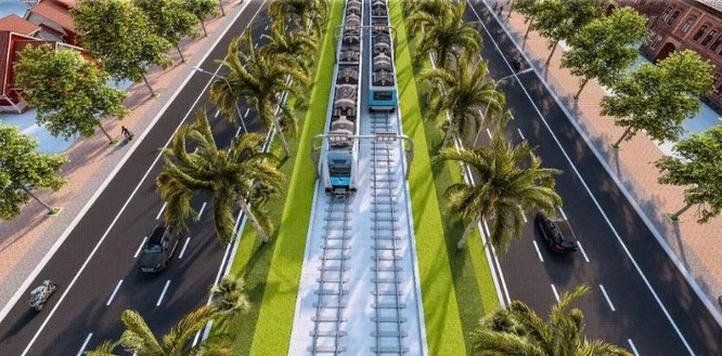Ngày mai, đặc khu lớn bậc nhất Việt Nam chính thức khởi công tuyến tàu điện đô thị 9.000 tỷ đầu tiên, nối thẳng đến sân bay được ví như 'Changgi thứ 2' của thế giới- Ảnh 1.