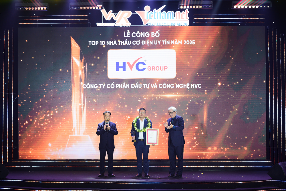 Năm 2025, HVC tiếp tục lọt Top 10 Nhà thầu cơ điện uy tín tại Việt Nam