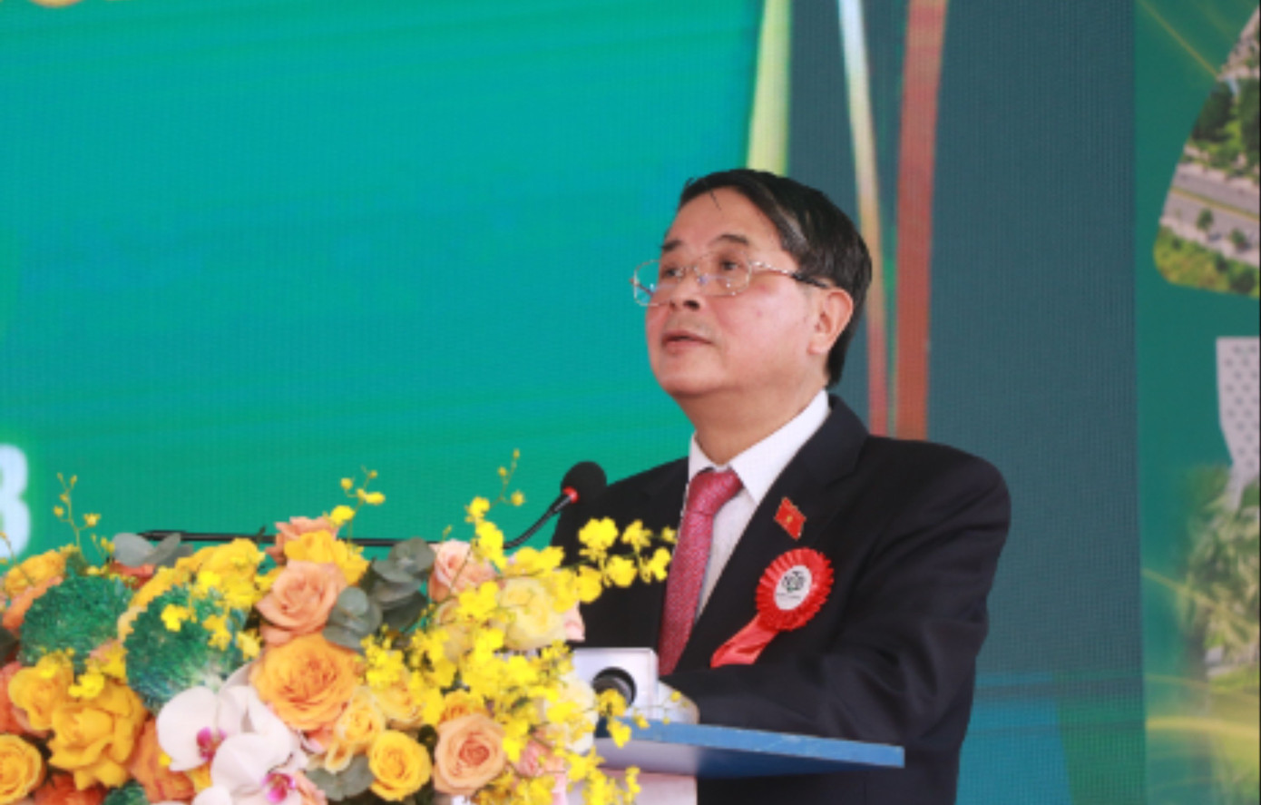 Phó Chủ tịch Quốc hội Nguyễn Đức Hải phát biểu tại buổi lễ khởi công. Ảnh: Hoài Văn Phó Chủ tịch Quốc hội Nguyễn Đức Hải phát biểu tại buổi lễ khởi công. Ảnh: Hoài Văn