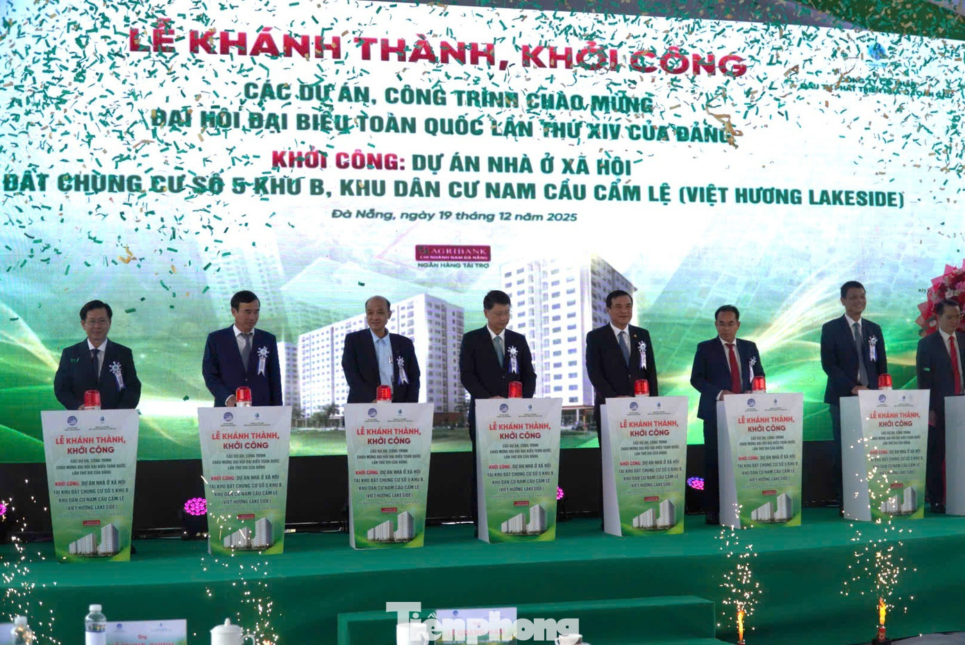Lễ khởi công dự án Nhà ở xã hội tại khu đất chung cư số 5 – khu B – Khu dân cư Nam cầu Cẩm Lệ. Ảnh: T.H. tp-khoi-cong.jpg