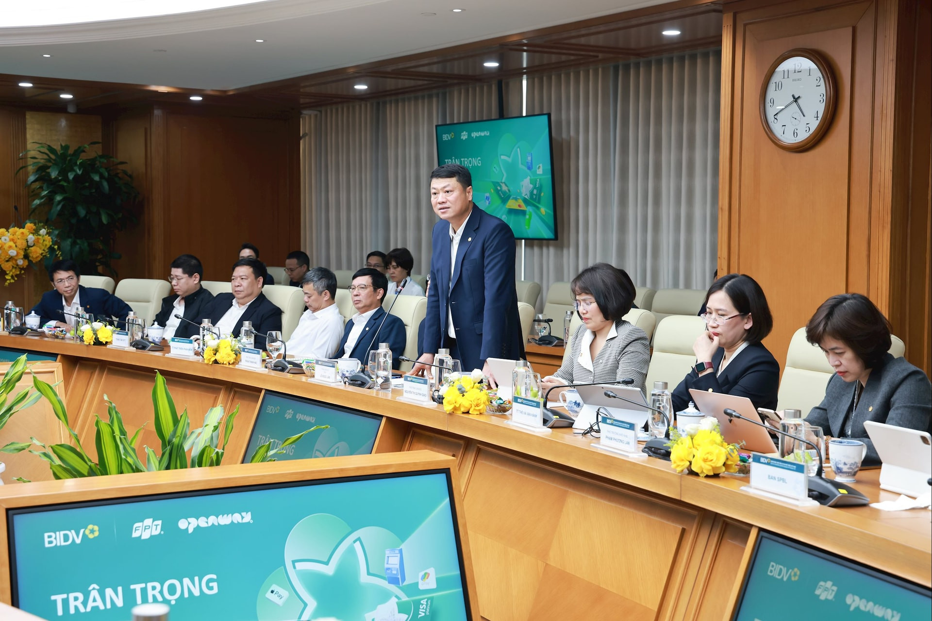 Ảnh 3 - Ông Lê Ngọc Lâm - Tổng giám đốc BIDV - Trưởng ban Chỉ đạo dự án chia sẻ Core thẻ là dự án chiến lược của BIDV