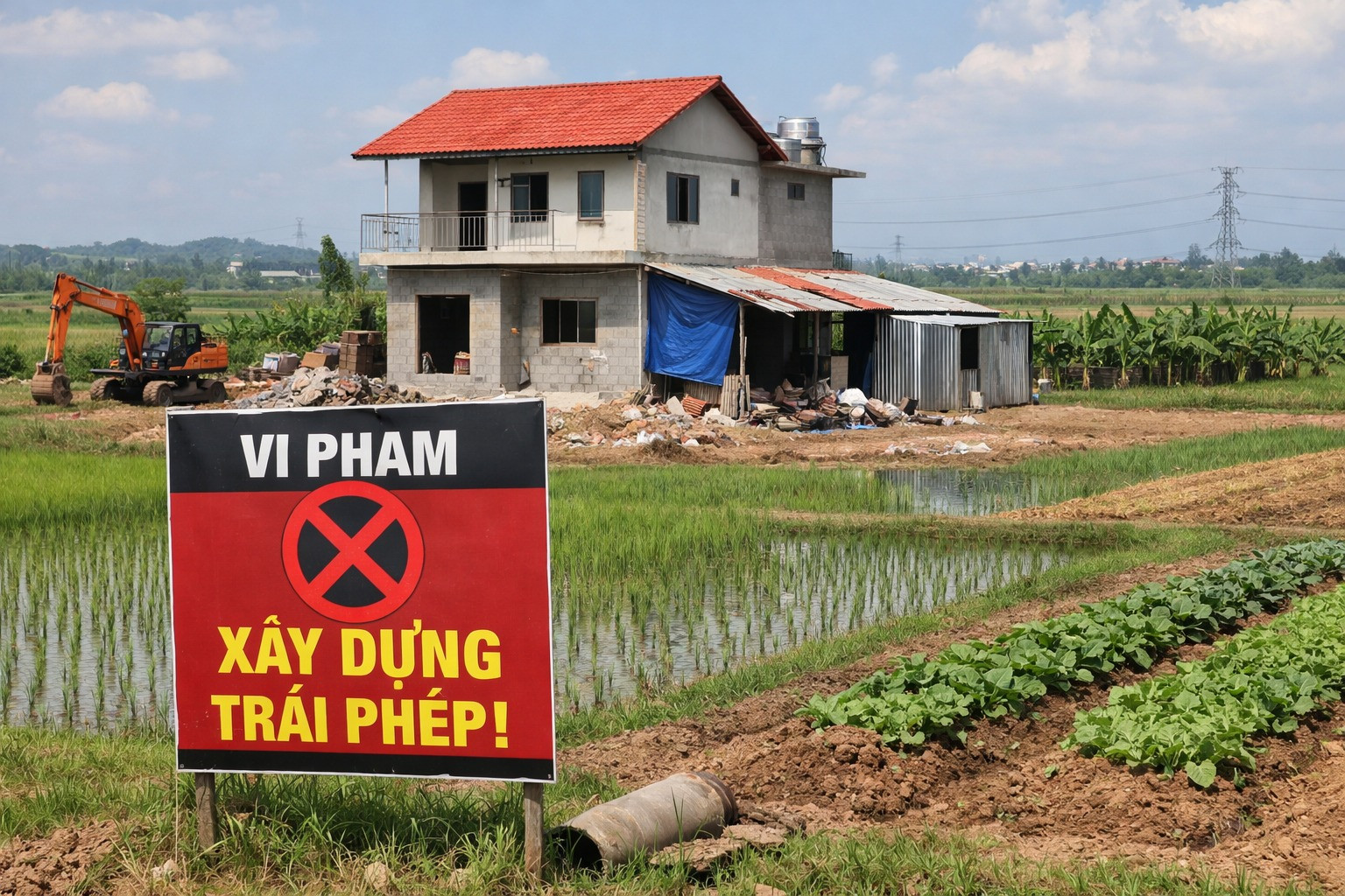Hôm nay, Hà Nội chính thức cưỡng chế đối với 5 trường hợp xây dựng công trình trên đất nông nghiệp- Ảnh 2. Hôm nay, Hà Nội chính thức cưỡng chế đối với 5 trường hợp xây dựng công trình trên đất nông nghiệp- Ảnh 2.