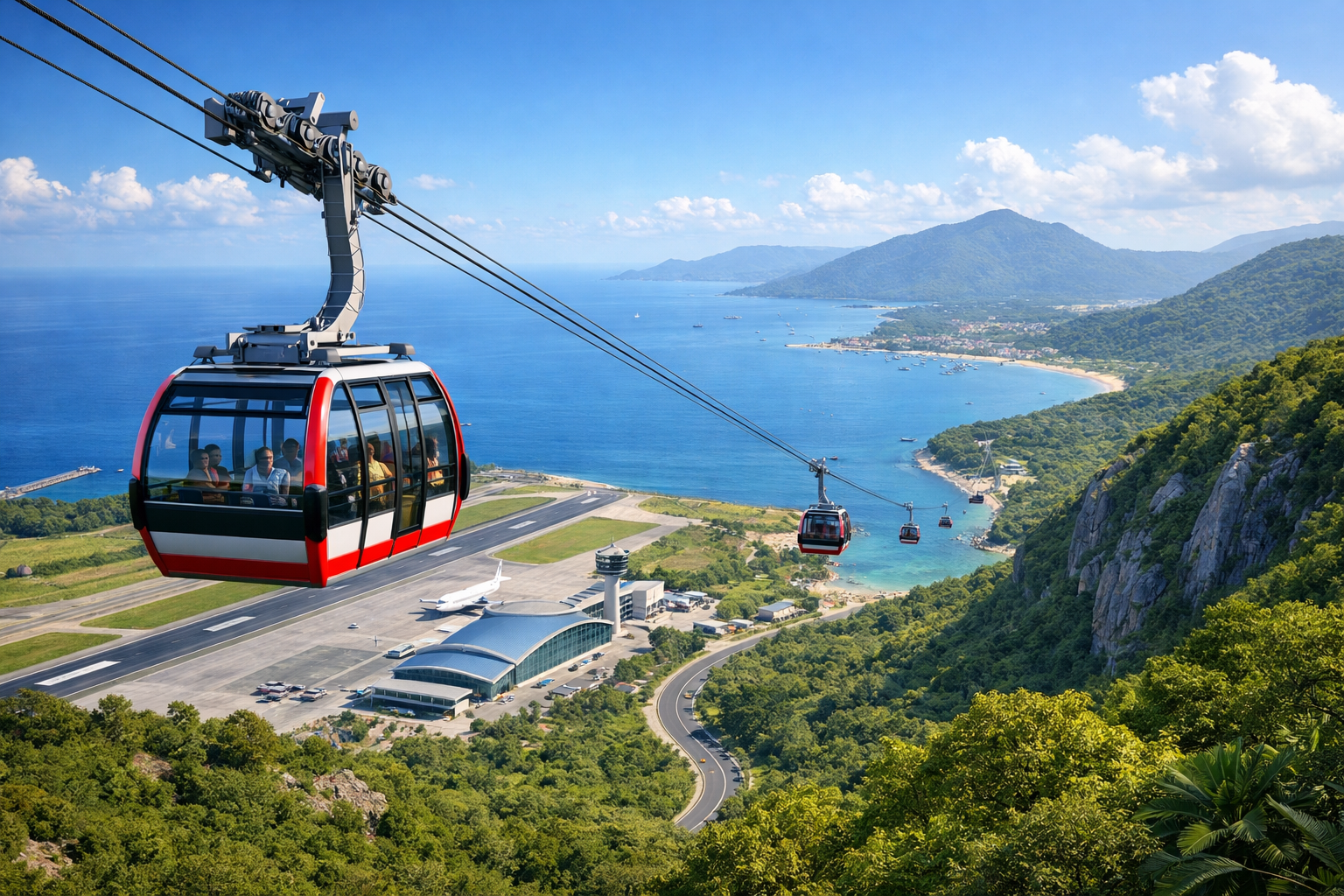 Việt Nam dự kiến làm tuyến cáp treo trên đảo kết nối đến sân bay xây từ thời Pháp thuộc- Ảnh 2. Việt Nam dự kiến làm tuyến cáp treo trên đảo kết nối đến sân bay xây từ thời Pháp thuộc- Ảnh 2.