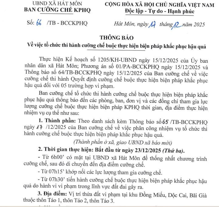 Hôm nay, Hà Nội chính thức cưỡng chế đối với 5 trường hợp xây dựng công trình trên đất nông nghiệp- Ảnh 1. Hôm nay, Hà Nội chính thức cưỡng chế đối với 5 trường hợp xây dựng công trình trên đất nông nghiệp- Ảnh 1.