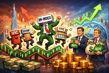 VN-Index ‘nhảy múa’ theo VIN-Index, khối ngoại kéo bank - chứng ngược dòng