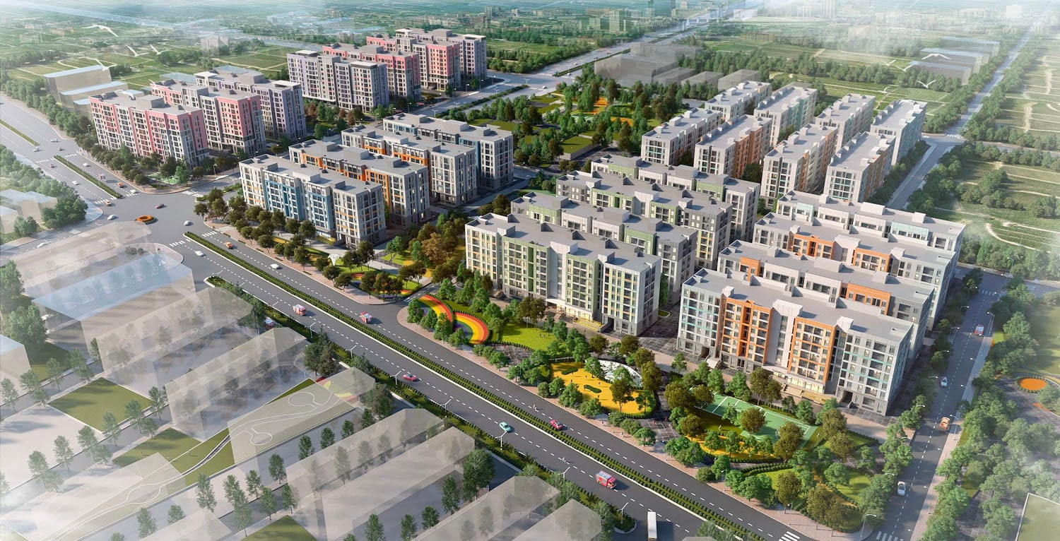Phối cảnh dự án nhà ở xã hội Tràng Cát nằm trong Khu kinh tế Đình Vũ - Cát Hải