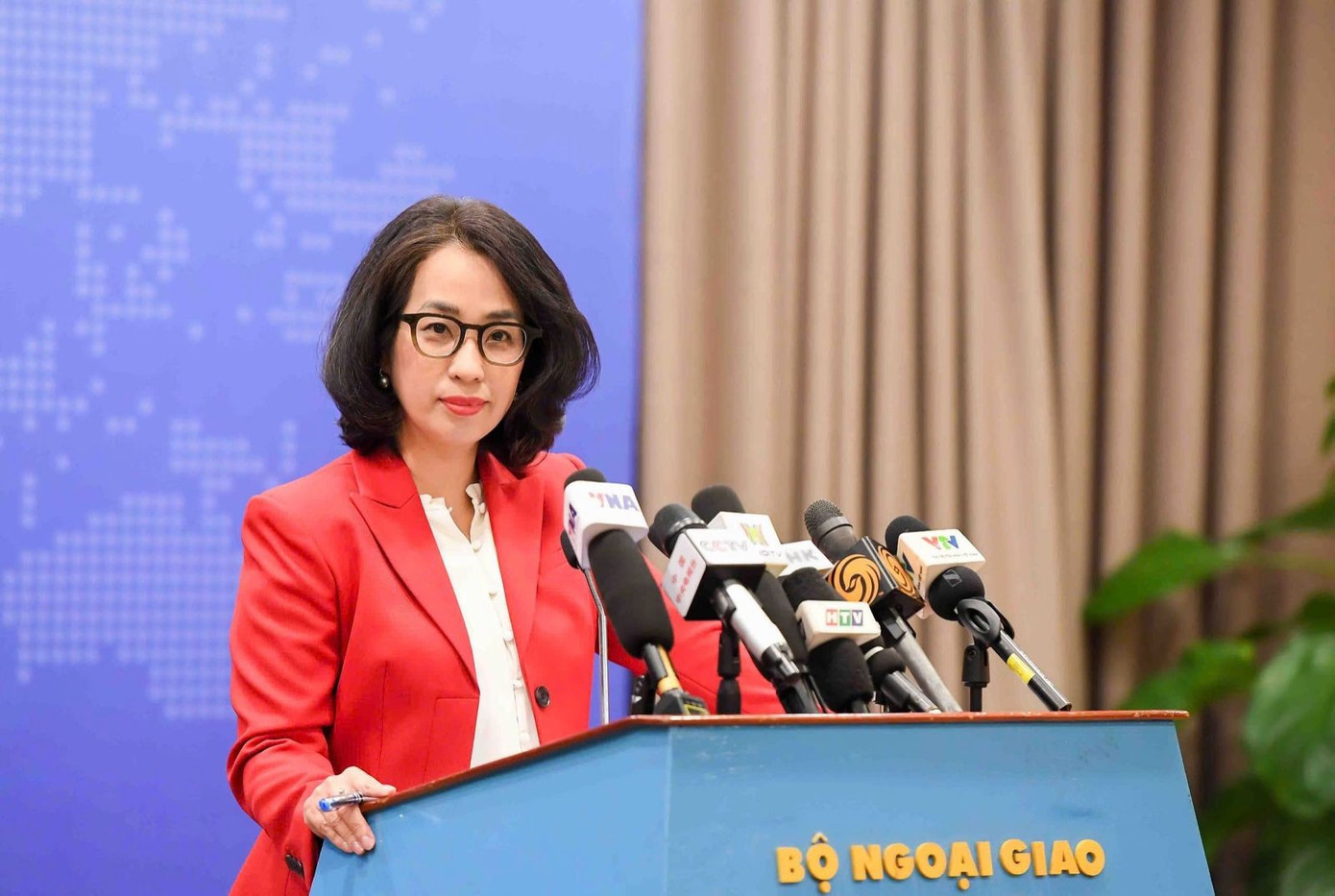 Người Phát ngôn Bộ Ngoại giao Phạm Thu Hằng. Ảnh: Mofa anh1.jpg