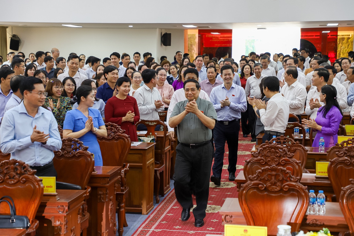 Thủ tướng Phạm Minh Chính dự buổi tiếp xúc cử tri TP. Cần Thơ. Ảnh: Nhật Huy. img-2602.jpg