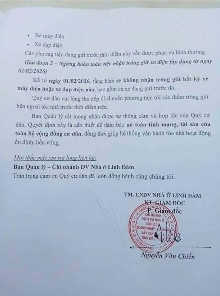 Chung cư đông dân nhất Hà Nội cấm triệt để gửi xe điện - ảnh 3