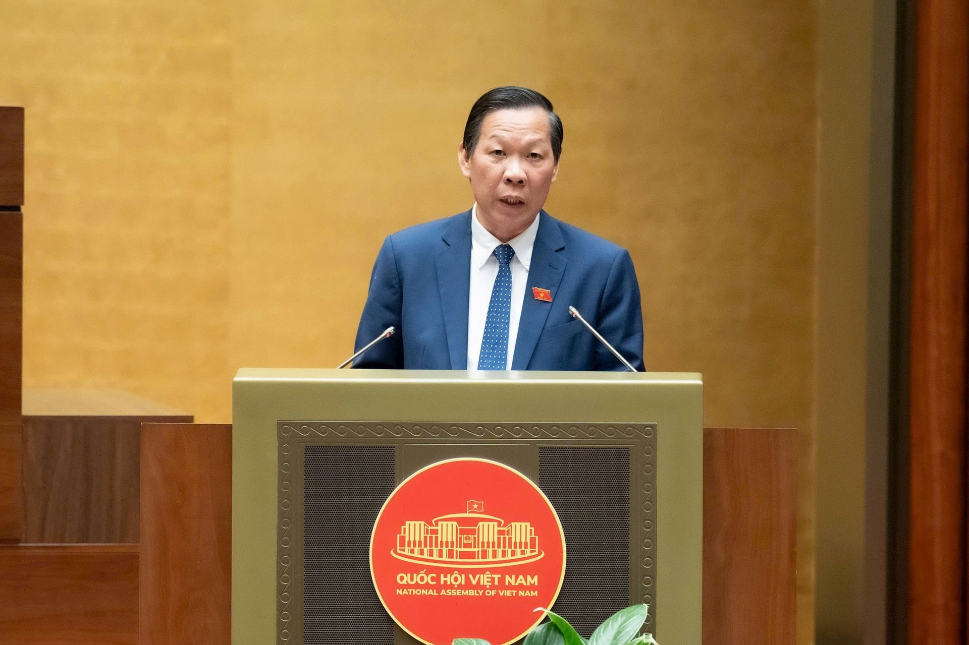 Chủ nhiệm Ủy ban Kinh tế Tài chính của Quốc hội Phan Văn Mãi. Ảnh: Media Quốc hội.