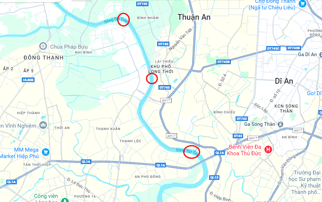 Các vị trí dự kiến xây cầu vượt sông Sài Gòn bd.png