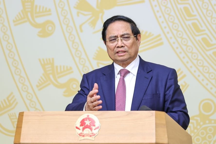 Thủ tướng Phạm Minh Chính phát biểu tại cuộc họp. Ảnh: VGP 3012ttgtv.jpg