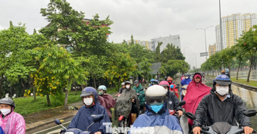 Bầu trời TPHCM tối sầm, mưa lớn diện rộng từ sáng sớm