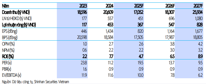 SSV dự phóng các chỉ tiêu tài chính của <a style='text-decoration: none;' href='/NKG'>NKG</a> giai đoạn 2025-2027
