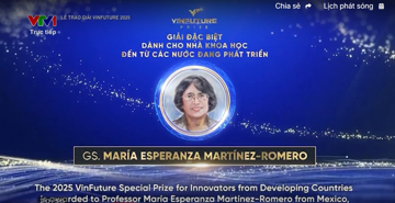 Nữ Giáo sư được xướng tên đầu tiên tại VinFuture 2025, là chủ nhân của giải thưởng gần 13 tỷ