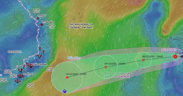 Dự báo sẽ mưa lớn diện rộng tại các tỉnh Nam Trung Bộ