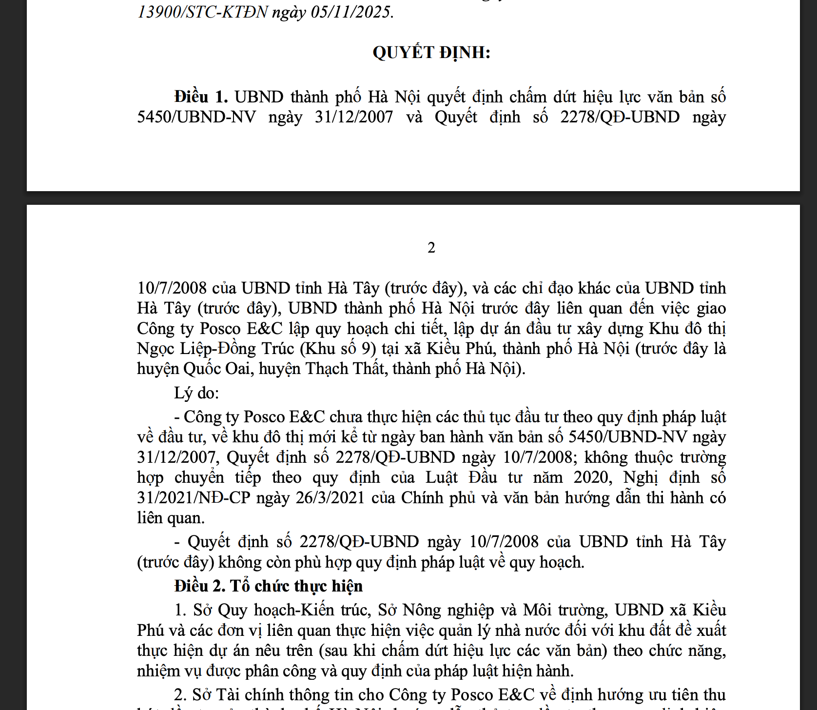 Hà Nội chính thức 'xoá sổ' dự án của 'ông lớn' Hàn Quốc tồn tại 15 năm- Ảnh 1.