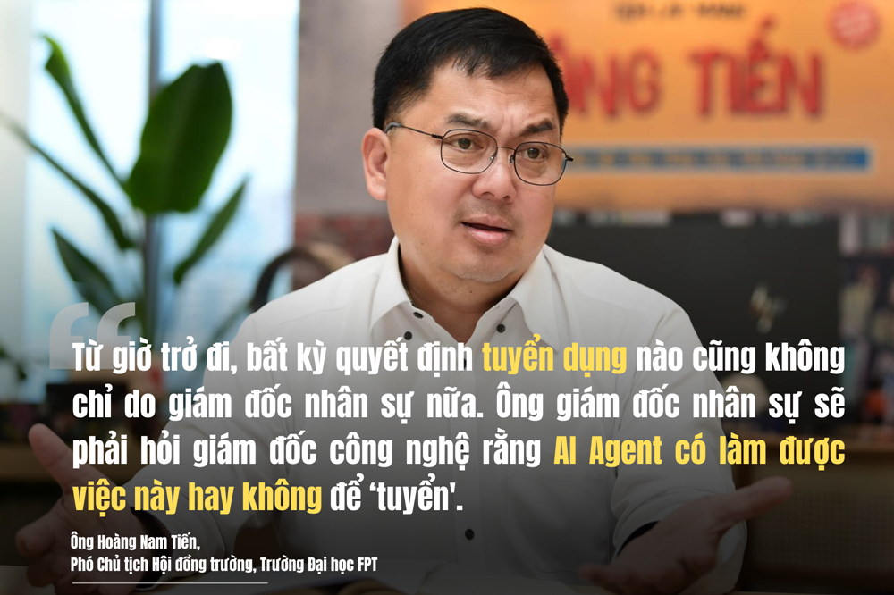 &Ocirc;ng Ho&agrave;ng Nam Tiến: Giờ tuyển dụng phải hỏi AI c&oacute; l&agrave;m được kh&ocirc;ng, nếu kh&ocirc;ng l&agrave;m được th&igrave; mới &lsquo;tuyển nh&acirc;n sự&rsquo; - ảnh 1