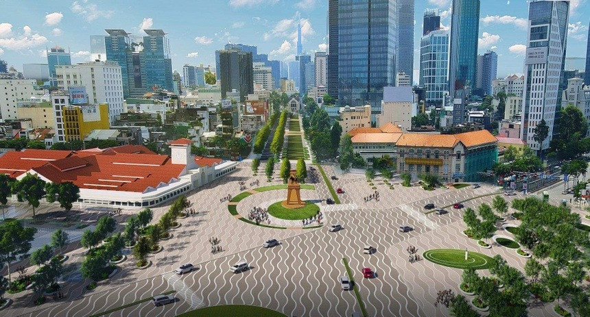 Ngay trước công trình hơn 100 năm tuổi của TP. HCM sẽ có không gian công cộng rộng lớn như quảng trường Thời Đại ở New York- Ảnh 1.