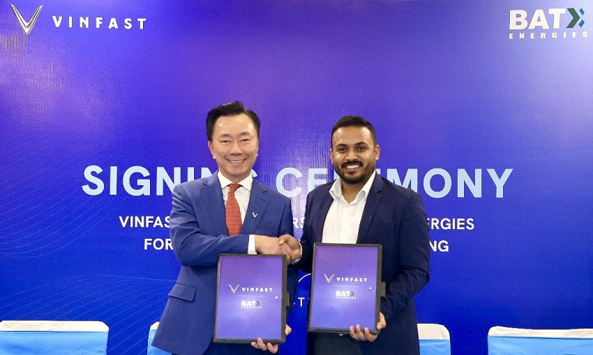 VinFast và BatX Energies ký kết hợp tác chiến lược xây dựng chuỗi giá trị pin tuần hoàn tại Ấn Độ