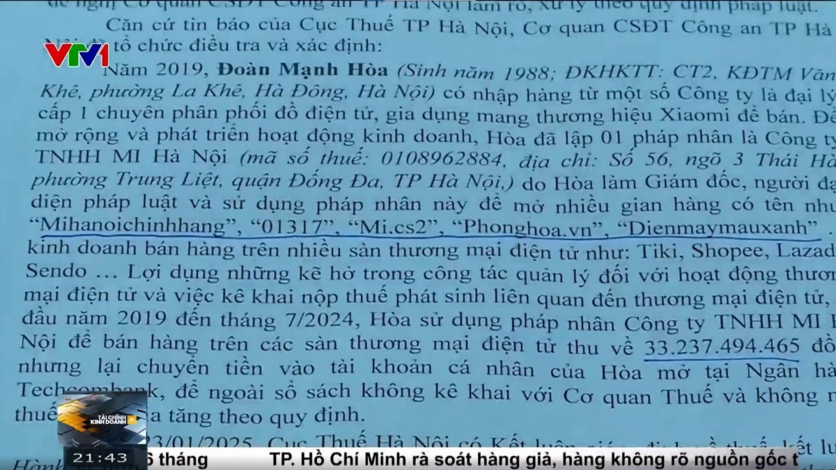 Khởi tố giám đốc công ty chuyên bán hàng Xiaomi vì trốn thuế từ bán hàng online hàng chục tỷ đồng