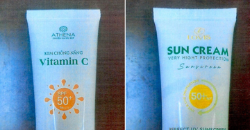 Bộ Y tế yêu cầu thu hồi trên toàn quốc 2 loại kem chống nắng giả
