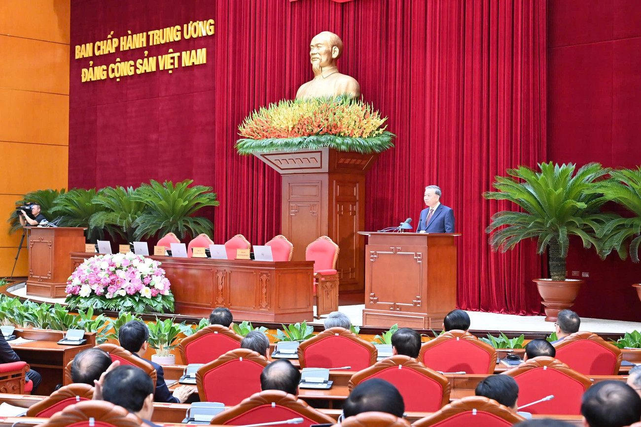 Tổng Bí thư Tô Lâm phát biểu bế mạc hội nghị. Ảnh: TTXVN. tienphong-197tw7.jpg