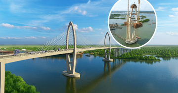 Cây cầu 4.900 tỷ có nhịp chính dài nhất Đông Nam Á dần thành hình