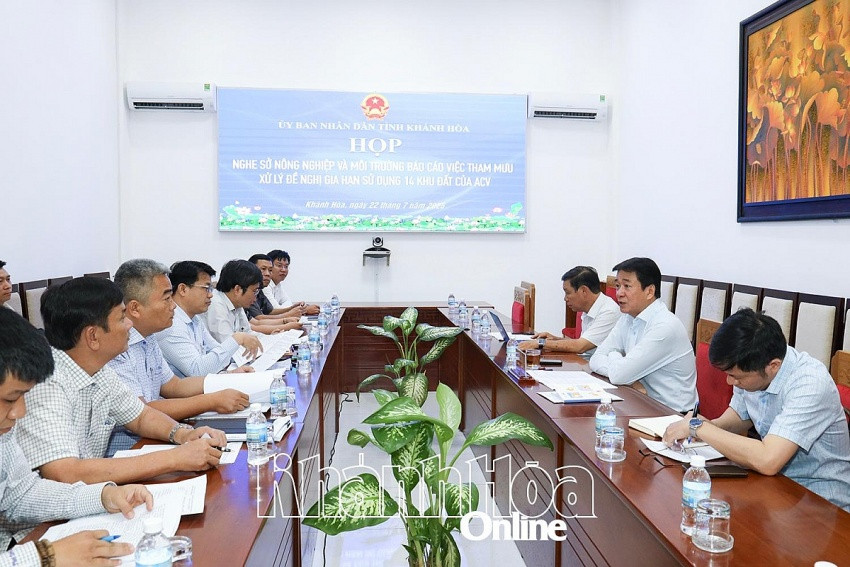<a style='text-decoration: none;' href='/ACV'>ACV</a> đề nghị tiếp tục thuê 16 khu đất tại sân bay Cam Ranh, lãnh đạo Khánh Hòa ra chỉ đạo