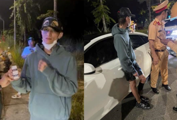 Một rapper nổi tiếng Việt Nam lái Audi lạng lách trên cao tốc, bị CSGT truy bắt và phát hiện dương tính ma túy