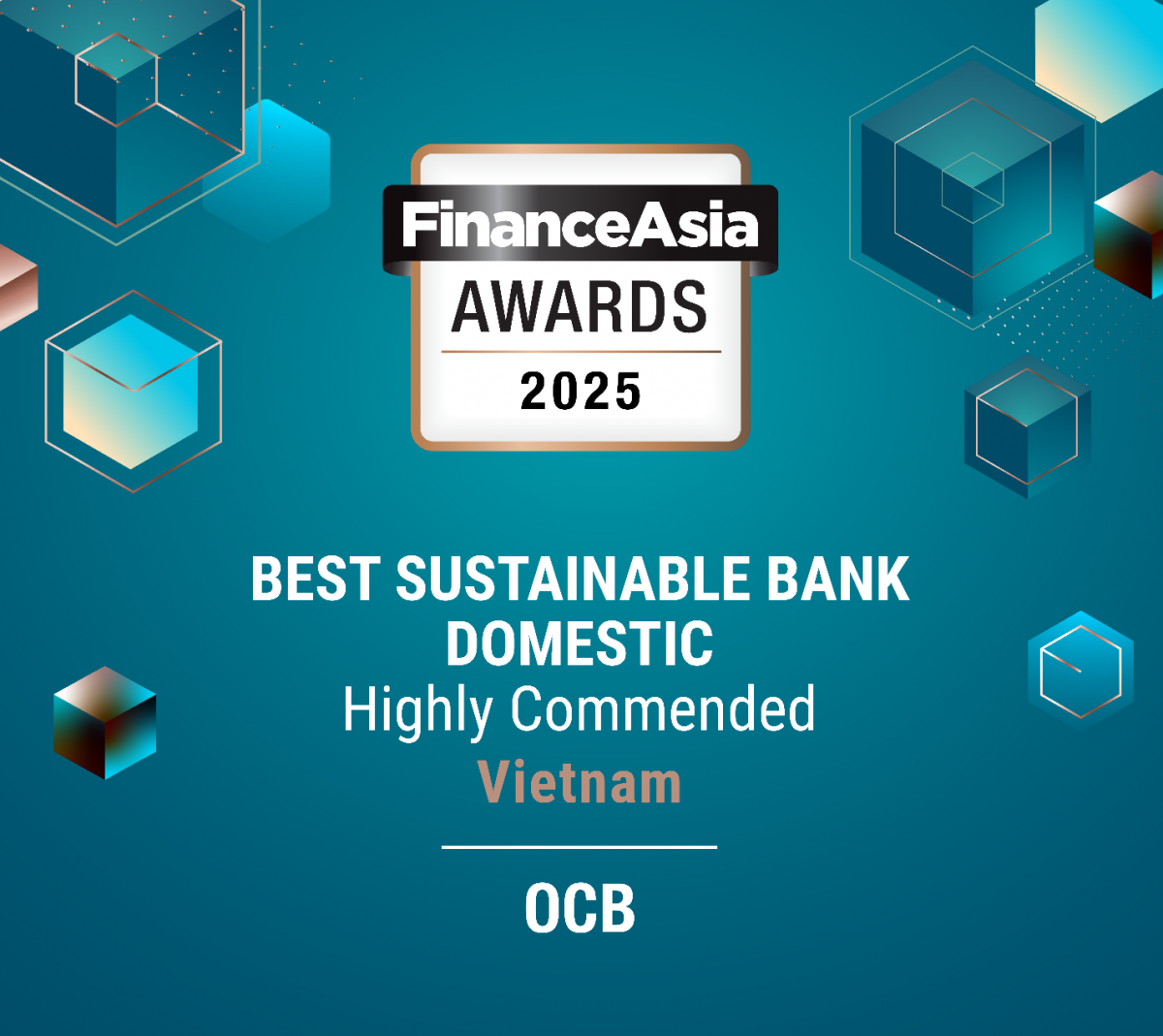 <a style='text-decoration: none;' href='/OCB'>OCB</a> khẳng định dấu ấn tại FinanceAsia Awards 2025 với giải thưởng Ngân hàng Bền vững Xuất sắc